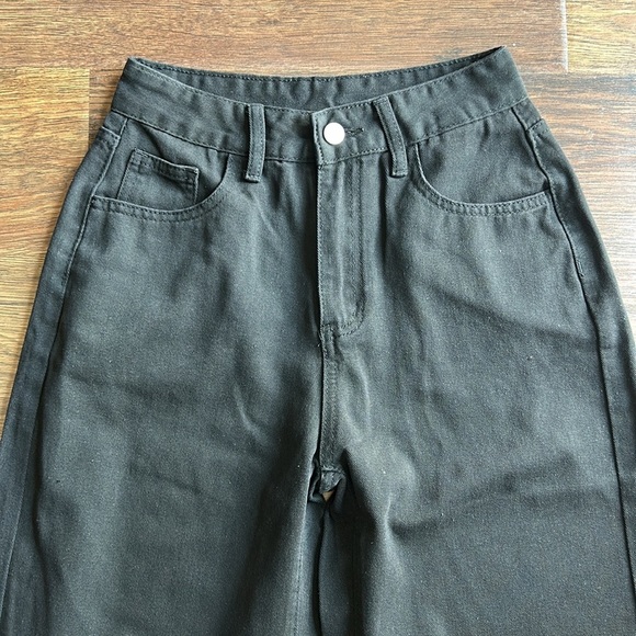 NEW Black Wide-Leg Jeans | Baggy Jeans | Black Denim Jeans | Size 28 Jeans - Picture 2 of 6